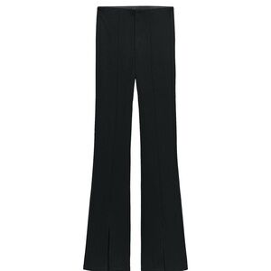Zara| Classic Black Fit & Flare Wide Bottom Stretch Knit Pants Sz S